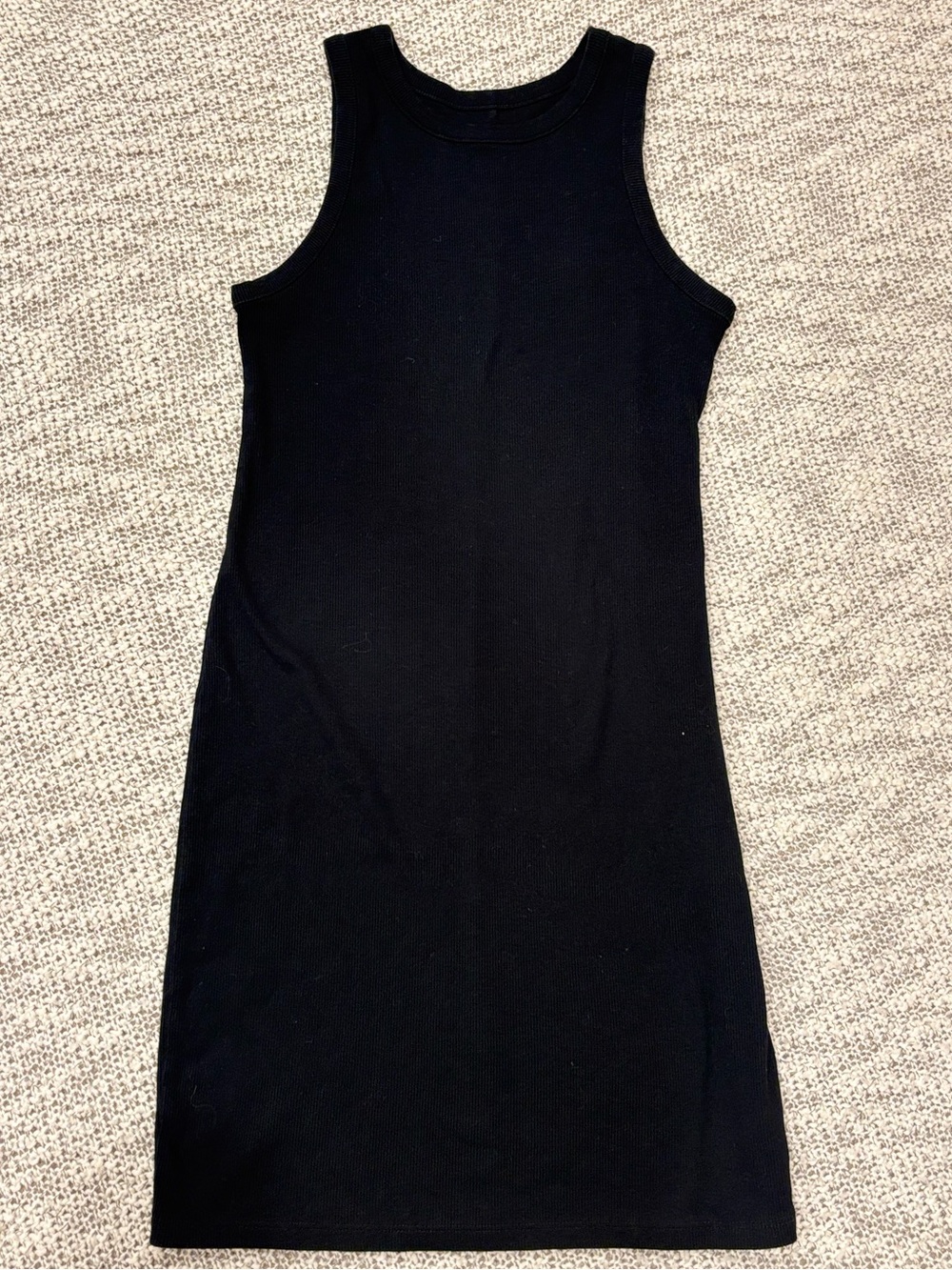 A New Day Black Ribbed Bodycon Sleeveless Mini Dress Women's XS